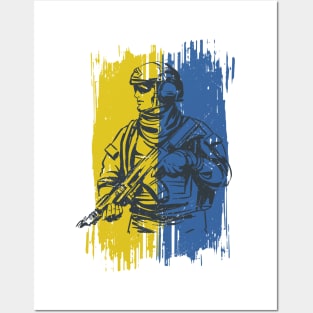 ukraine soldier Posters and Art